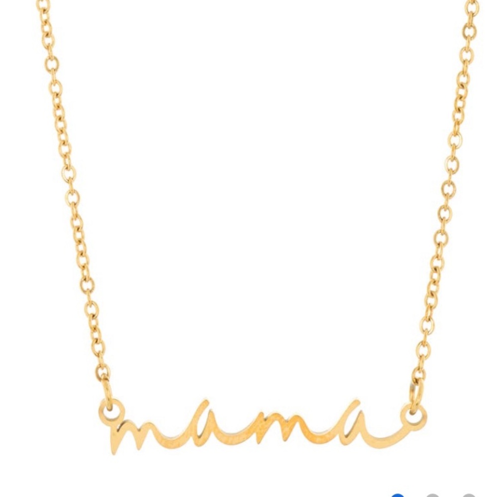 Adornia water resistant cursive mama necklace
